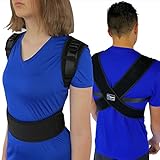 ComfyMed® Posture Corrector Clavicle Support Brace CM-PB16 Medical Device to Improve Bad Posture, Thoracic Kyphosis, Shoulder Alignment, Upper Back Pain Relief for Men and Women (LGE (41