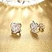 J.Rosée Women Classic 925 Sterling Silver High Polished Cubic Zirconia Small Hinged Hoop Earrings Christmas Jewelry Gifts (Accent Knot)