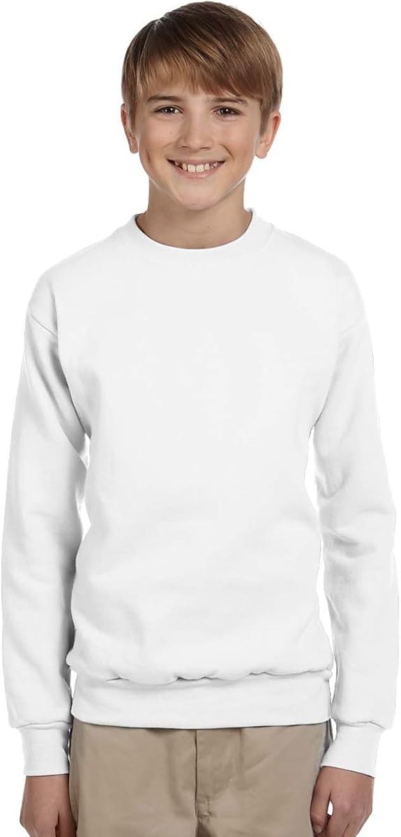 Hanes Youth ComfortBlend EcoSmart Crewneck Sweatshirt: Clothing