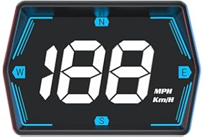 CRLHC Universal GPS Speedometer for Car, G20 Digital Speedometer, Head up Display with Compass and Over Speed Alert, Plug and Play Car Hud Heads Up Display, HUD Speedometer Compass for All Vehicle