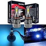FANTELI 9006 (HB4) 8000K Ice Blue LED Headlight Bulbs All-in-One Conversion Kit - 72W 8000LM Low Beam/Fog Driving Lights Extremely Bright