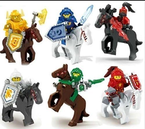 XINH 12 unassembled custom Nexo Knights minifigures building blocks lot (horse without wing), no manuals and no boxes