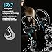 PrimeWire Powerbuds Bluetooth Earbuds, The Best Wireless Sports Earphones w/ Mic IPX7 Waterproof HD Stereo Sweatproof In Ear Earbuds for Gym Running 8 Hour Battery Noise Cancelling Headphones- Blue