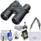 Nikon Prostaff 3S 10x42 Waterproof / Fogproof Binoculars with Case + Harness + Smartphone Adapter + Cleaning Kit
