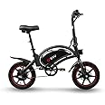 Electric Bike for Adults Teens,DYU D3F 14" Folding Electric Bicycle,Commuter City E-Bike with 250W Motor and 36V 10AH Lithium-Ion Battery,40-45miles Travel Range