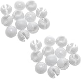 VAKTOK 24PCS Beaded Chain Stops Chain Crimp Stops for Beaded Chain Blinds Bead Accessories,White