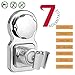 Wingogo Vacuum Suction Cup Shower Head Holder- Adjustable Shower Head Shower Head Bracket Shower Stand Mount Wall Holder Shower Clip Reusable With Adhesive Sucking Disc for Bathroom Accessories