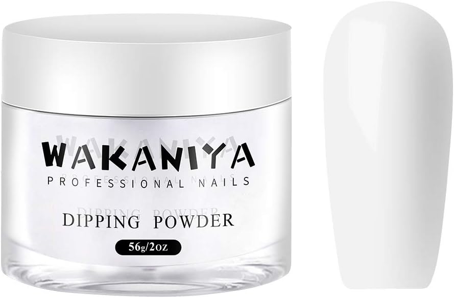 Upgraded Nail Dip Powders Colors White Dipping Powder 2 Oz No Need UV LED Lamp Perfect for DIY Manicures