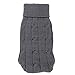 Uxcell Pet Chihuahua Twisted Knit Turtleneck Apparel Sweater, XX-Small, Gray