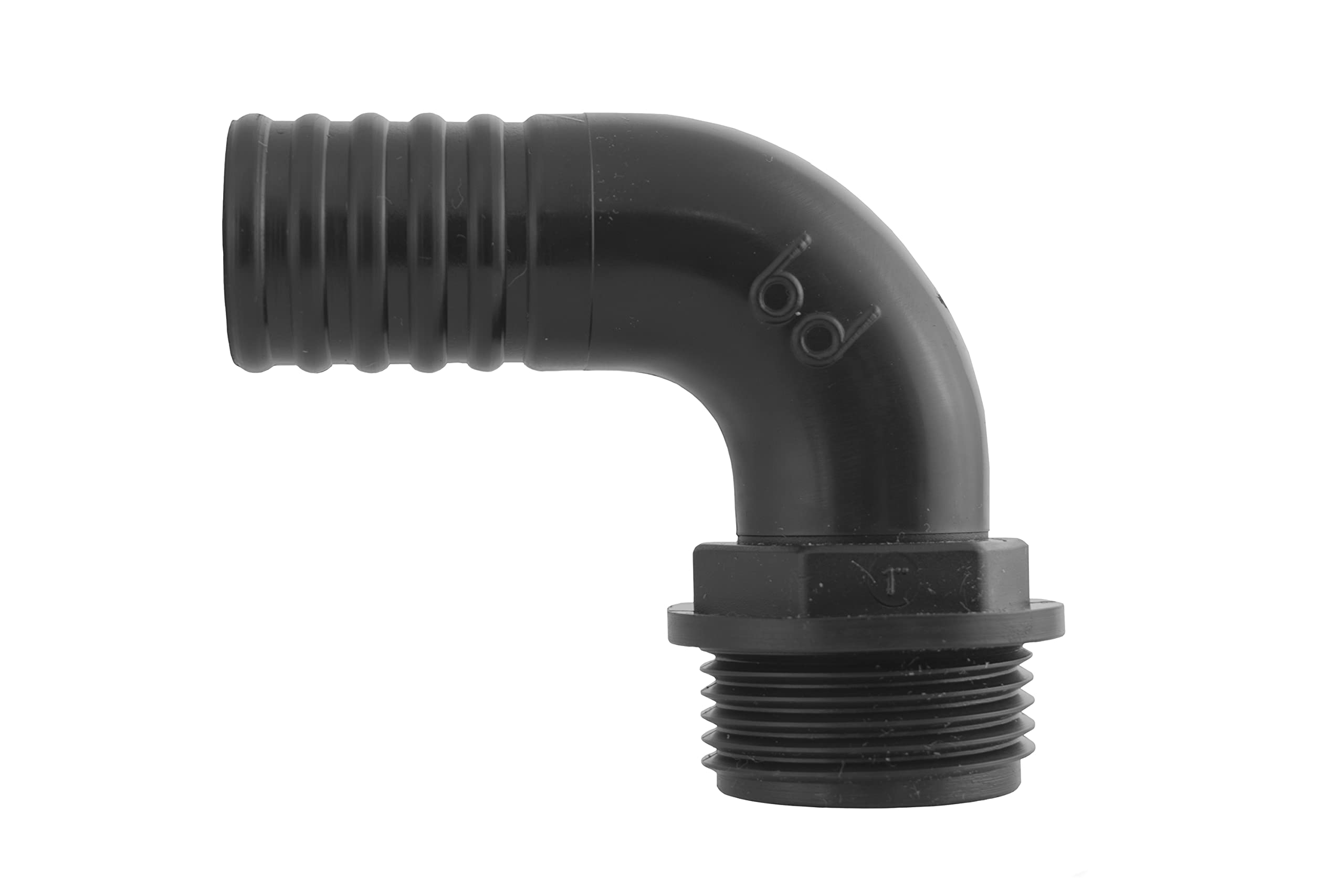 Multi Size Hose Tail CONNECTORS for Corrugated Pond Pipe(Range of Sizes) (Elbow 25mm-1" bspm Thread) 1" BSP = 33.3MM Across The Thread