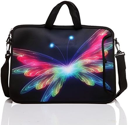 13-Inch to 13.3-Inch Neoprene Laptop Shoulder Messenger Bag Case Sleeve for 12.5 12.9 13 13.3" Inch Notebook/Apple Macbook Air/Pro (Colourful Butterfly)