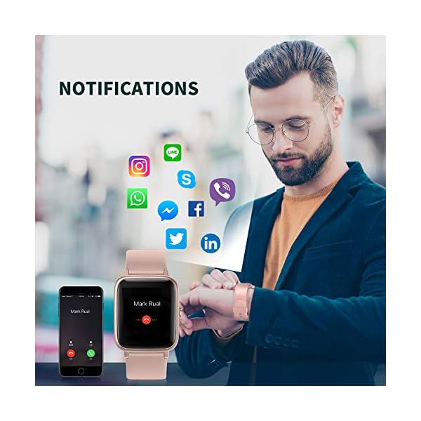 Vigorun-Smart-Watch-Smartwatch-Women-Men-Fitness-Trackers-Multiple-Sports-Modes-10-Days-Battery-Life-Heart-Rate-Tracking-IP68-Waterproof-Pedometer-Music-Control-Sleep-Monitor Vigorun Smart Watch, Smartwatch Women Men Fitness Trackers Multiple Sports Modes 10 Days Battery Life Heart Rate…