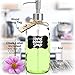 Dish Soap Dispenser for Kitchen Countertop - Liquid Hand Soap Dispenser for Bathroom - Perfect for Lotion, Oils, Mouthwash - Waterproof Chalk Labels (Brushed Nickel Pump, Clear Thick Glass, 16 oz)