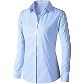 Beninos Womens Dress Shirts Long Sleeve Button Down Shirt Work Wear