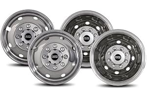 Pacific Dualies 34-1608A Polished 16 Inch 8 Lug Stainless Steel Wheel Simulator Kit for 1992-2007 Ford E350/E450 Van