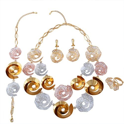 Yulaili Nigerian Jewelry Set Dubai African Saudi Wedding Silver Fashion Ethiopian Gold Plated