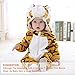 MICHLEY Unisex Baby Costume Winter and Autumn Flannel Romper for 6-12 Months, Animal Cosplay Jumpsuit White Size 80
