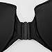 Delimira Women's Comfort Underwire Full Coverage Non-Foam Racerback Front Closure Bra Black 44DD