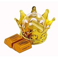 JC HUMMINGBIRD JCHB 24PC Gold Crown Fillable for Small Candy Chocolate, Table Decorations, Party Favors