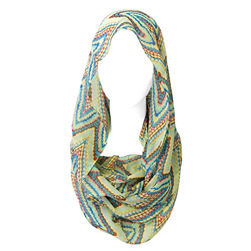 Wrapables Retro Lightweight Infinity Scarf, Boho Blue