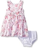 Rare Editions Baby Girls' Clip Dot Floral Print Dress