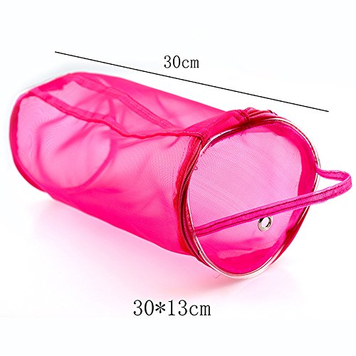 Gotian New !!! Mesh Bag Lightweight Portable Yarn Crochet Thread Storage Organizer Tote ~ Wool Storage Bag, Knitting Assistant Tools, Thread Storage Bag, Handbag (Hot Pink)