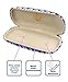 JAVOedge Blue Elephant Fabric Print Eyeglass Case
