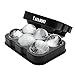Lunaoo Ice Ball Maker 6 x 4cm - Food Grade Silicone Round Spheres Mold - Perfect for Whiskey Cocktail Soft Drinks - Dishwasher Safe - Add A Fun Touch to Party Holiday Get-Together
