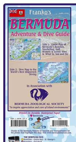 Bermuda Adventure & Dive Guide Franko Maps Waterproof Map by Franko Maps Ltd.