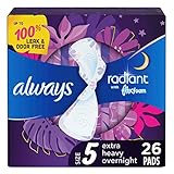 Always Radiant Feminine Pads for Women, Size 5