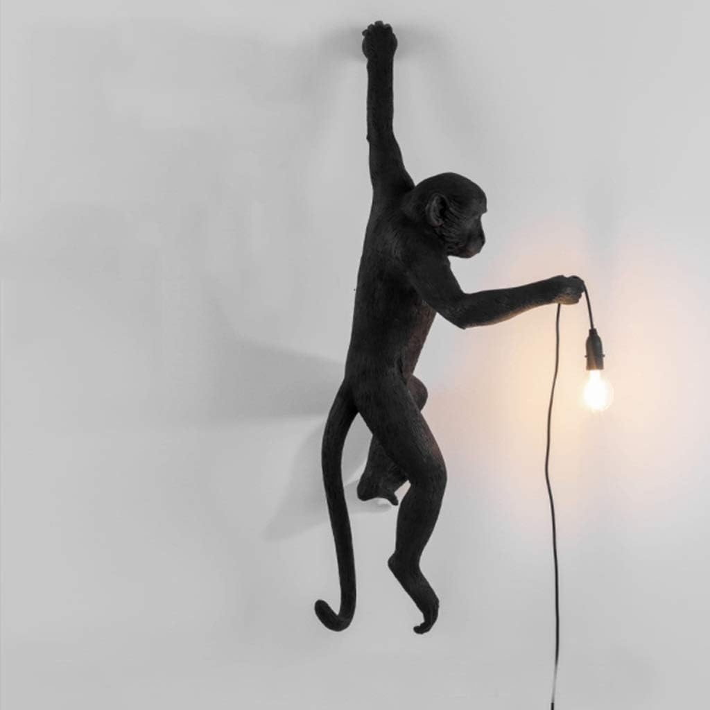 LPO Resin Lamp Monkey Lamp-Outdoor living room dining room bedroom chandelier table lamp wall lamp 46X27.5X54 cm (Color : B)