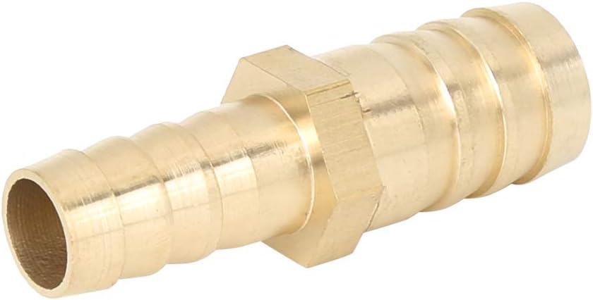 X AUTOHAUX 2 Pcs 16mm to 12mm Brass Barb Hose Fitting Straight Connector Adaptor for Air Water Gas Oil - Image 5