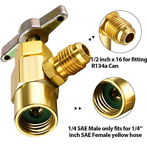 2 Pieces+Refrigerant+Opening+Vacuum+Adapter