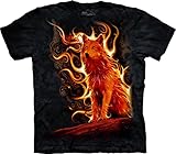 The Mountain Men's Phoenix Wolf T-Shirt Black L