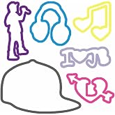 Silly Bandz Shaped Rubber Bands Bracelets 24Pack Justin Bieber