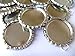 Joyingle Flat Bottle Cap Pendants with Holes and Split Rings For Photo Pendants Diy Crafts (Silver)