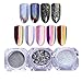 BORN PRETTY 2Boxes Nail Art Iridescent Powder and Chameleon Paillette Pigment with 1Boxes Holographic Laser Powder