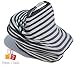 Tykes & Tails  Stripe Pattern 5 in 1 Baby Breastfeeding Cover and Trendy Scarf, Black / Gray