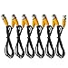 ANVISION 6-Pack Black 1m 3.3ft BNC Male to BNC Male Jumper Cable with Yellow Connector for CCTV DVR to TV System