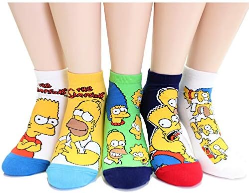 EVEI The Simpsons Cartoon Series Women's Men's Original Socks