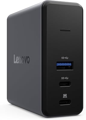 GaN-Ladestation | Tragbare Dock mit integriertem GaN-Netzteil 65W | USB-A und USB-C