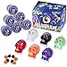Joyjoz Halloween Slime Party Favor for Kids, Galaxy Slime Kits for Girls, Boys Non Sticky, Stress & Anxiety Relief, Wet, Super Soft Sludge Toy with Scary Skeleton Slime (6PCS) and Galaxy Slime (6PCS)
