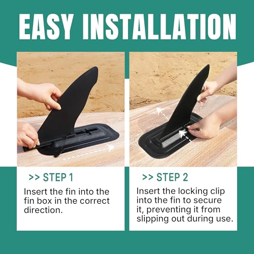 niphean Paddle Board Fin 4''/9''/15" Wave Replacement, Easy Insert, Replacement SUP Fin for Stand-up Paddle Boards, Durable Paddle Board Accessory, SUP Accessory