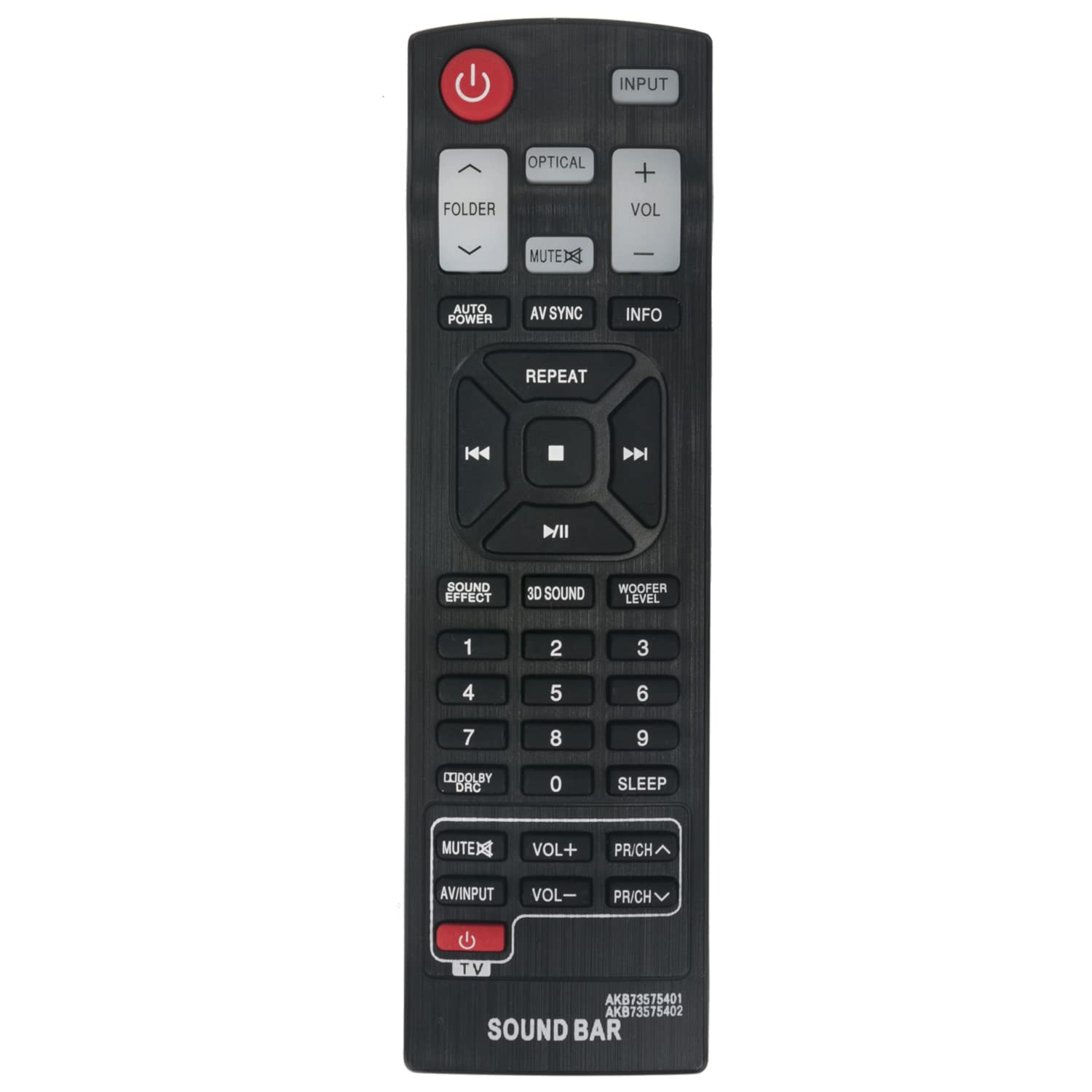 AKB73575401 Replacement Remote Control Fit for LG Sound Bar System NB2520A NB3520A NB3520A SHS36-D NB2420A and more