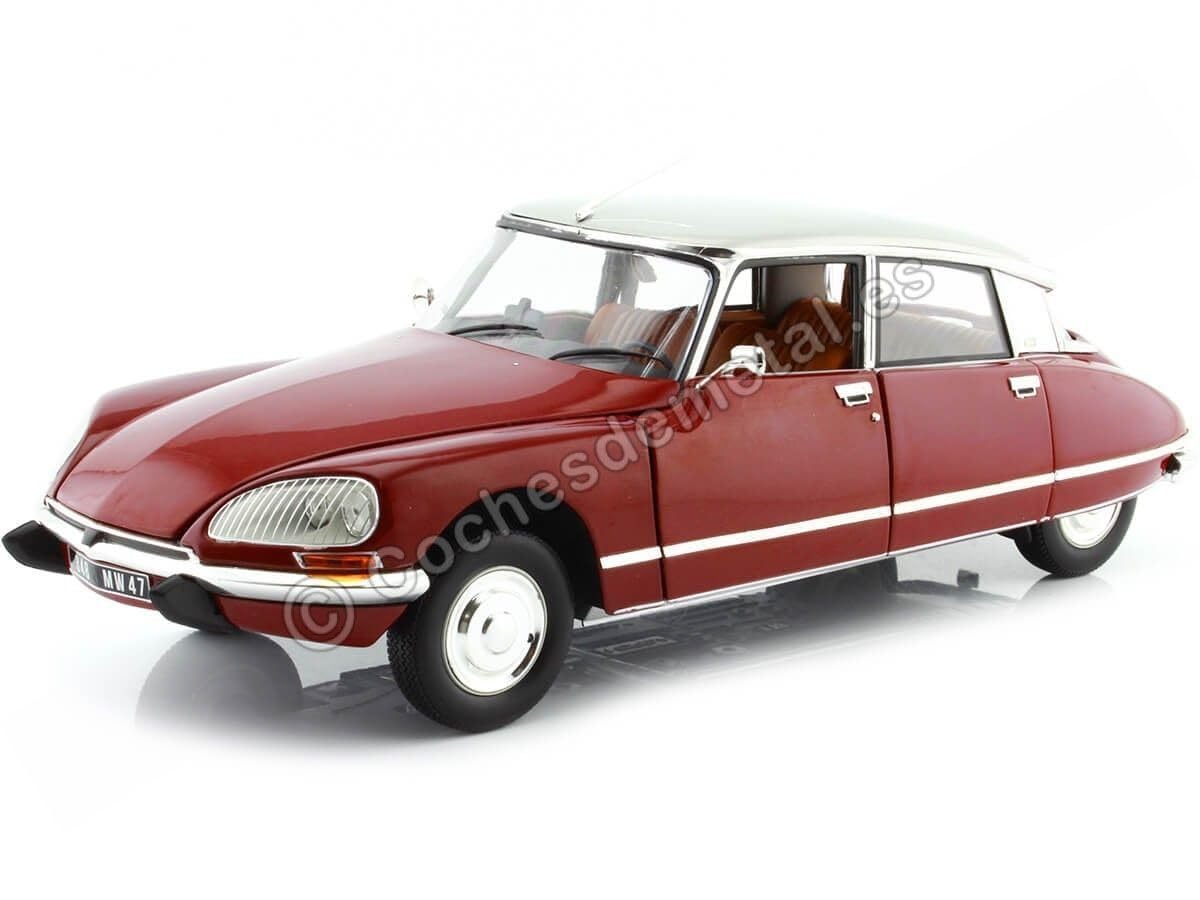 Norev 1:18 Citroen DS 23 Pallas 1972 - Grenade Red & Grey Metallic