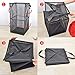 JSXD Mesh Laundry Hamper, Pop-up Laundry Hamper with Durable Handles,Portable Square Mesh Laundry Baskets for Kids Rooms and College Dorms,Collapsible for Storage (Black)
