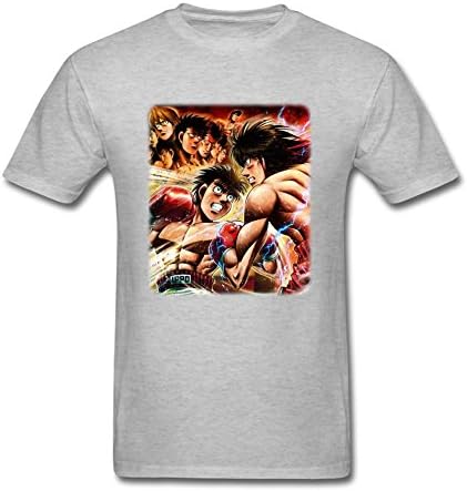 JustLikeSun Men's Hajime No Ippo Anime The Fighting T Shirt