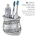 Creative Scents Bathroom Accessories set, 4-Piece Silver Mosaic Glass Luxury Bathroom Gift Set, Includes Soap Dispenser, Toothbrush Holder, Tumbler & Soap Dish – Finished in Stunning Silver