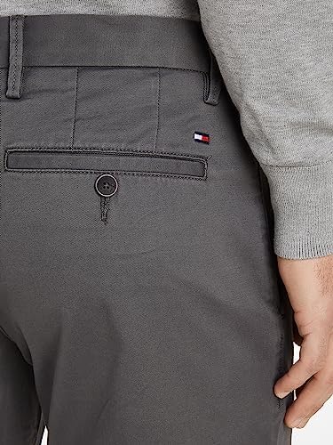 Core Denton 1985 Pima Cotton Chino Calças Masculinas, Cinzento (Freixo Escuro), 33W/30L