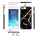 JAHOLAN Black Gold Marble Design Clear Bumper TPU Soft Rubber Silicone Cover Phone Case Compatible with iPhone 7 Plus/iPhone 8 Plus